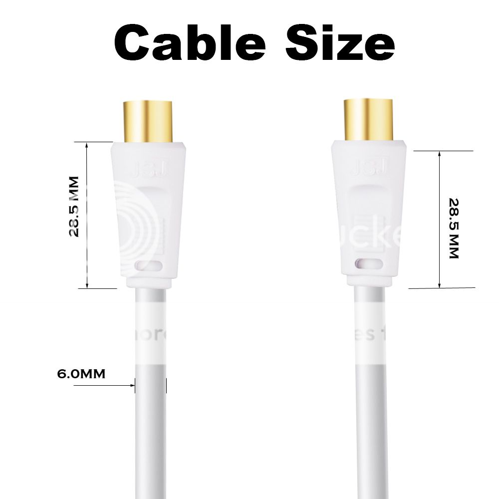 TV Antenna Extension Cable PAL Male to Female Aerial Flylead Cord Lead